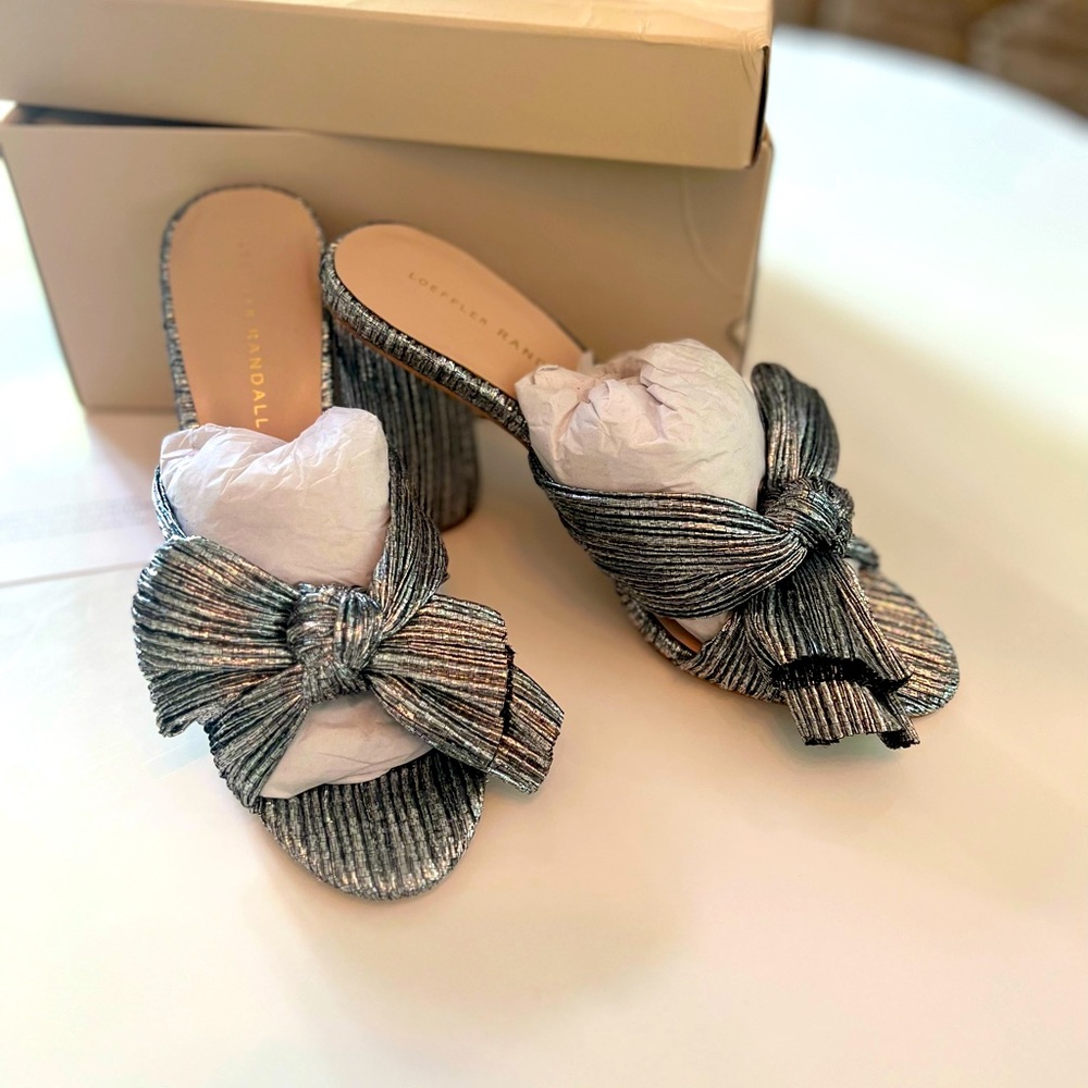 Loeffler Randall - Penny Dark Silver Bow Heel